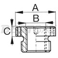 中空柱塞液压油缸鞍座（外径53MM）
